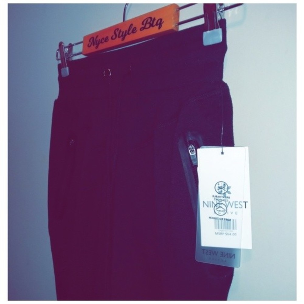Nine West Active Wear French Terry Black Joggers NWT - Picture 6 of 9
